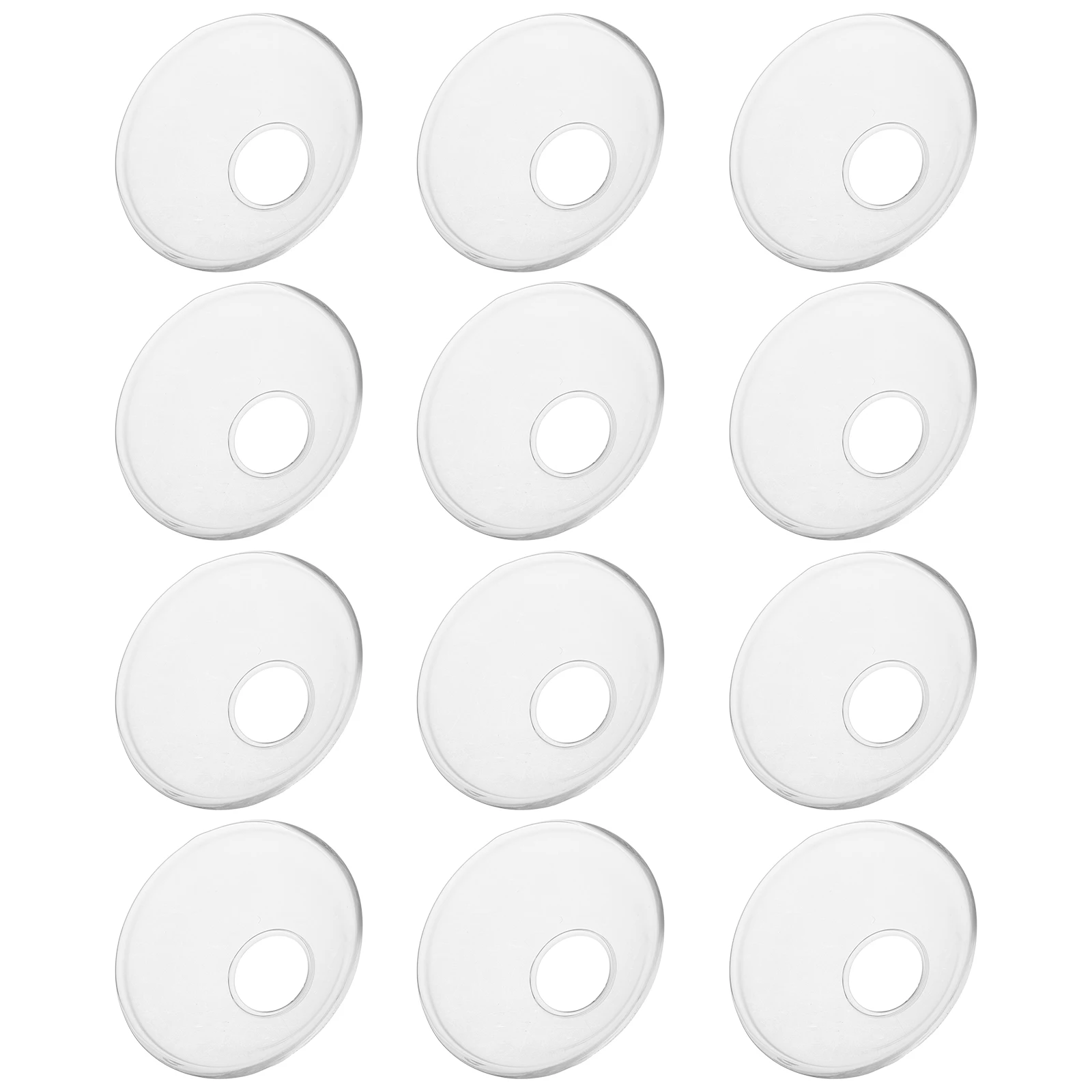 

12Pcs Decorative Glass Drip Catcher Fluted Wax Holder for Taper Candles Protection Against Wax Stains and Burns