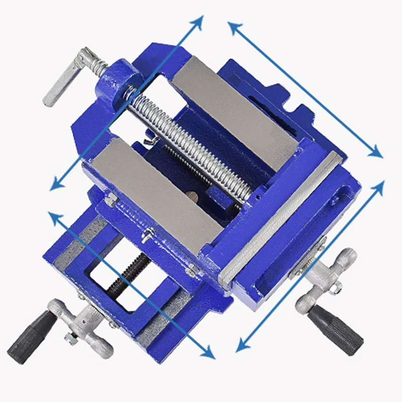 Cross flat pliers bench drill special two-way mobile vise fixture drilling and milling machine work bench vise