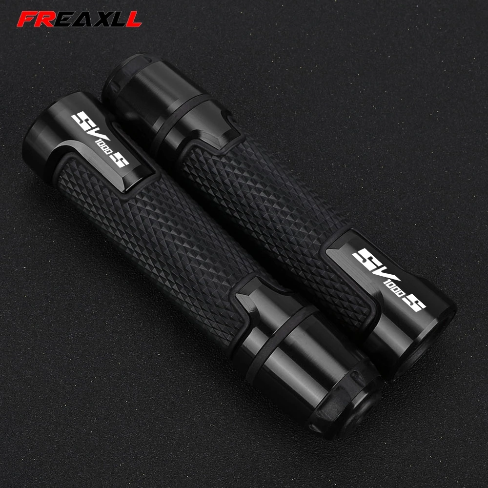 Empuñaduras de manillar CNC de 7/8 pulgadas y 22MM para SUZUKI SV1000 SV1000S SV 1000 S, acelerador de agarre de manillar, 1 par de accesorios de motocicleta antideslizantes