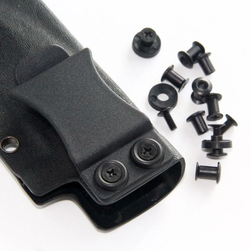 50pcs/lot Black Chicago Flat Cross Head With Washer Screw Set Mounting Hardware DIY Sheath Holster