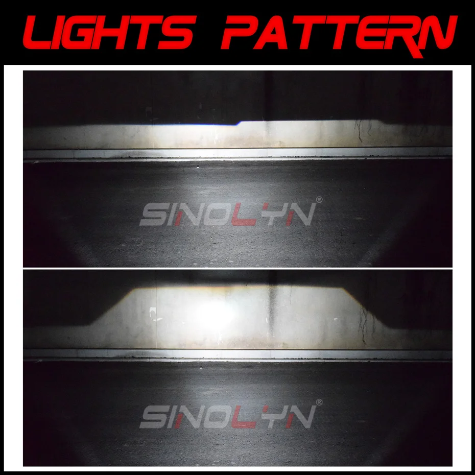 Sinolyn 2 Inch Dual LED Angel Eyes Bi Xenon Lenses For Headlight H4 H7 Car Light H1 Projector Running Light For Car Accessories