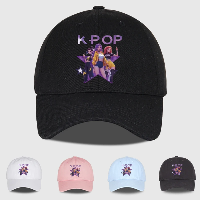Gorra de Béisbol con Estampado de Estrella de Grupo de Chicas de K-POP, Gorra de Papá Ajustable Retro Casual Unisex, Gorra de Sol Y2K