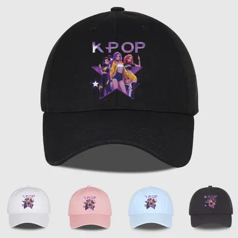 K-POP Cartoon Girl Group Star Print Soft-Peak Baseball Cap - Unisex Casual Retro Adjustable Dad Cap - Y2K Sun Hat