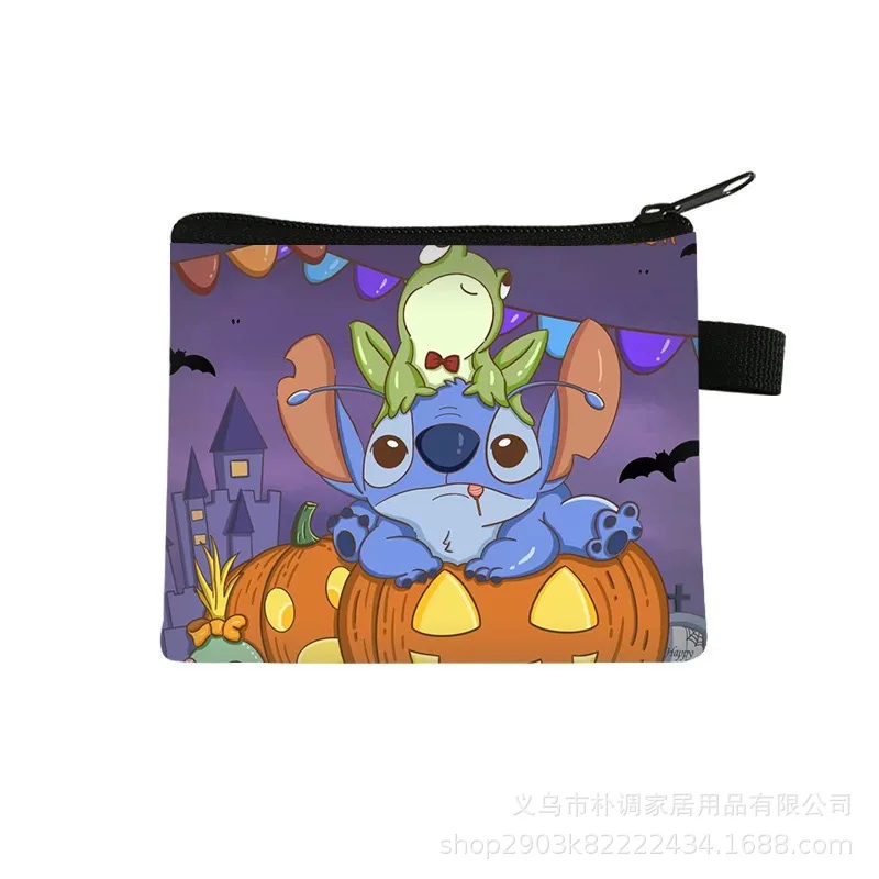 

Disney Lilo & Stitch Popular Cute Stitch Coin Purse Headphone Bag Waterproof Linen Bag Miscellaneous Storage Bag Holiday Gift