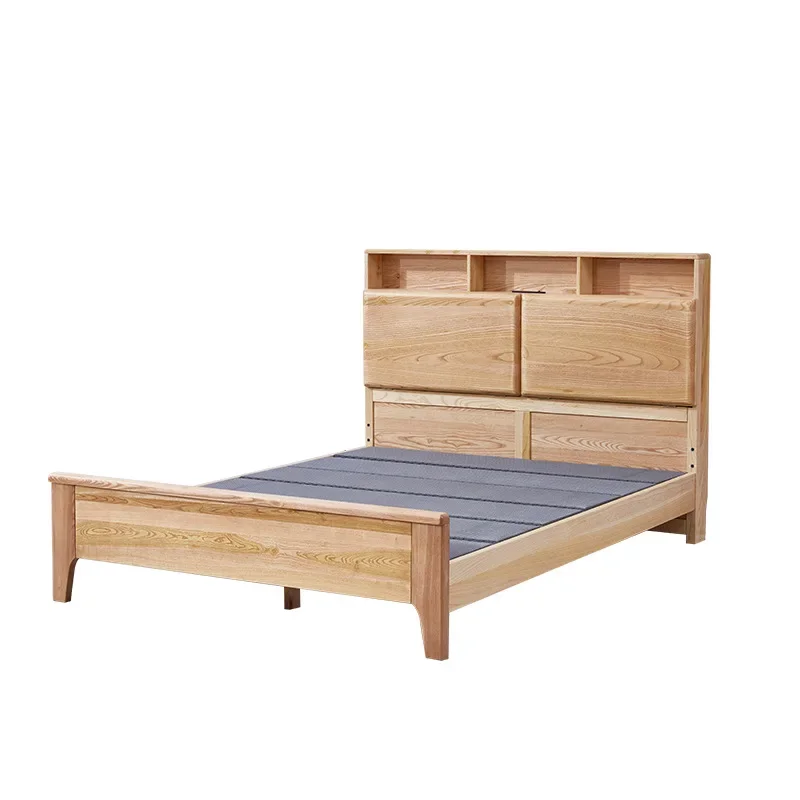 

Modern minimalist ash solid wood bedroom 1.8 meters double bed