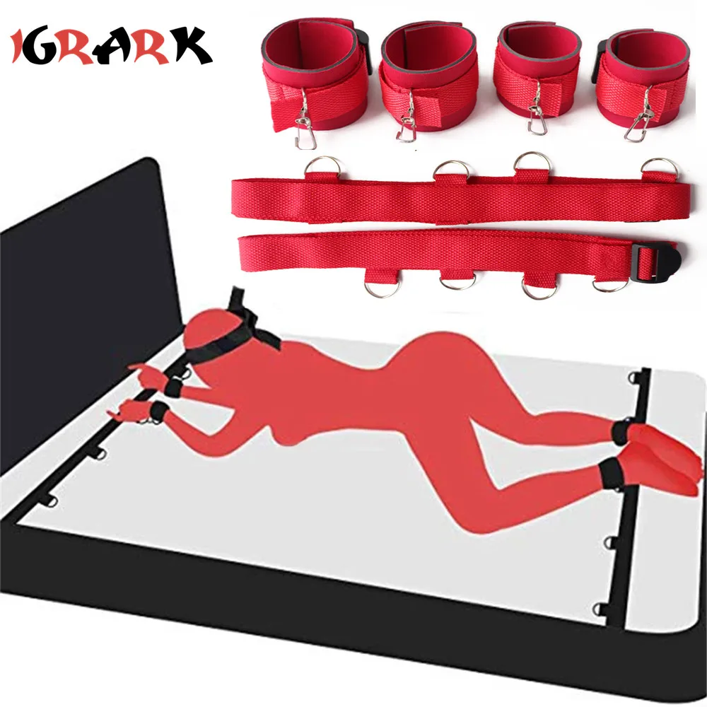 Adult Games Erotic Sex Toys For Woman Men Couples Slave Handcuffs Nylon BDSM Equipment Bondage Restraints Fetish Sex Products