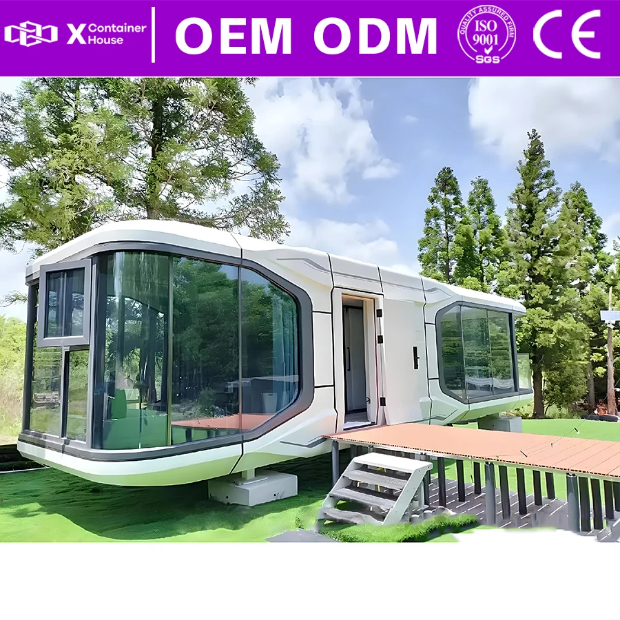 Sea Container House Prefabricated Module Houses Capsules to Live Waterproof Tiny Home Prefabricated Housing Space Capsule House