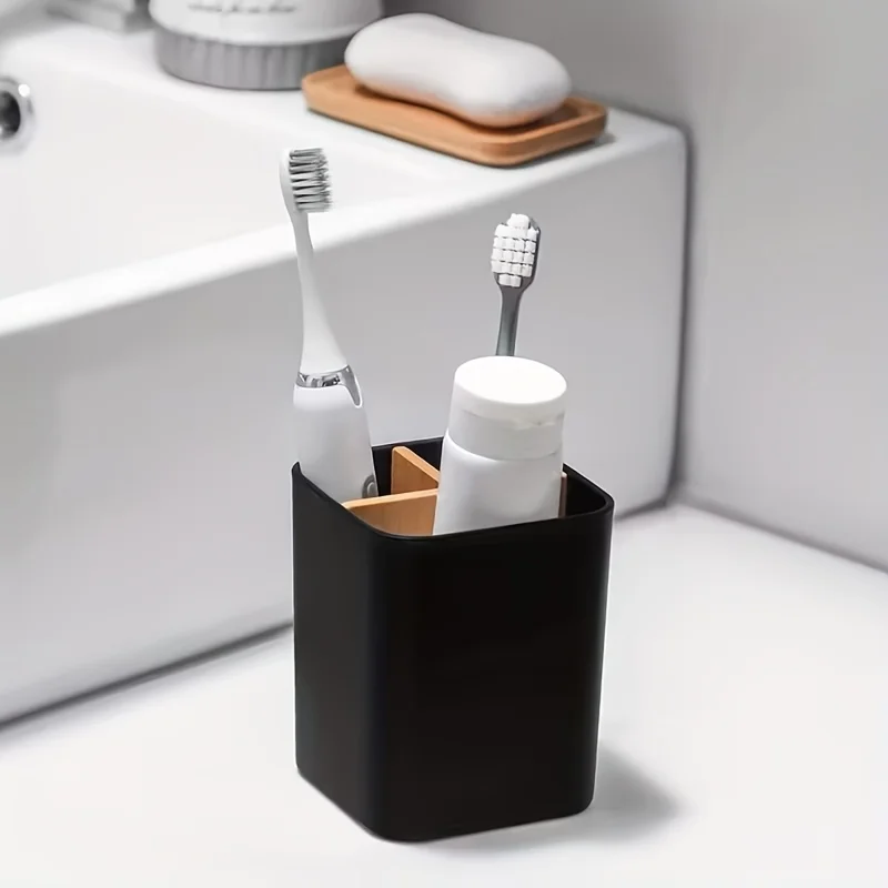 Premium Toothbrush Toothpaste Storage Box Compatible with Razors Compact Durable Portable Multipurpose Bathroom Organizer Holder