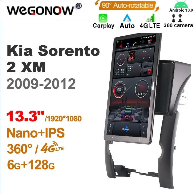 

1920*1080 Ownice Android10.0 для Kia Sorento 2 XM 2009 - 2012 автомобильное радио, автомобильное мультимедийное видео, аудио, головное устройство, вращающееся на 13,3 дюймов