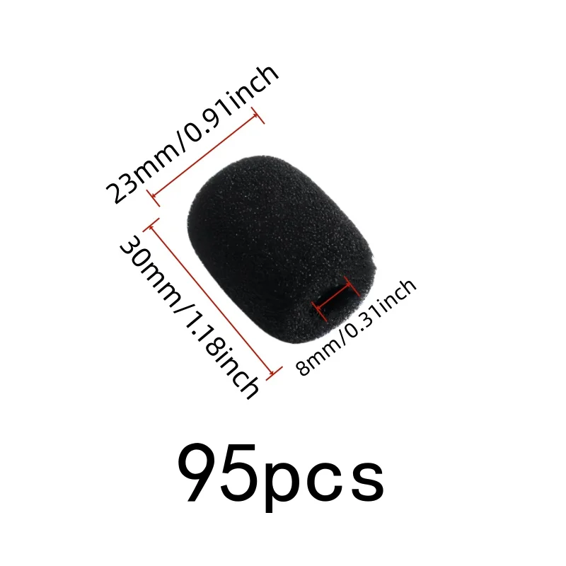 95 pcs Foam Mic Windshields, Dust Protection Cover for Daily Studio Recording, Multipurpose, Versatile