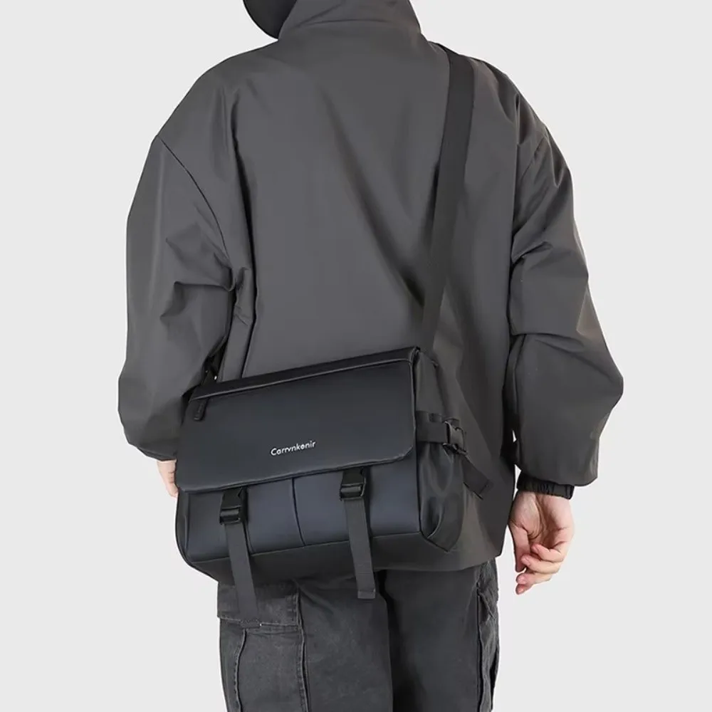 جديد سعة كبيرة حقيبة كتف رجالية عادية قماش حقيبة كروسبودي مقاوم للماء حقيبة ساعي الرجال #4