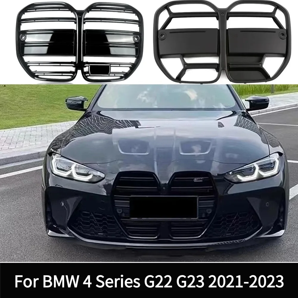 For G22 G23 2021-2024 430i M440i BMW 4 Series  Front Radiator Grille Bumper Upgrade M Performance Aluminum Black/Chrome Stylish