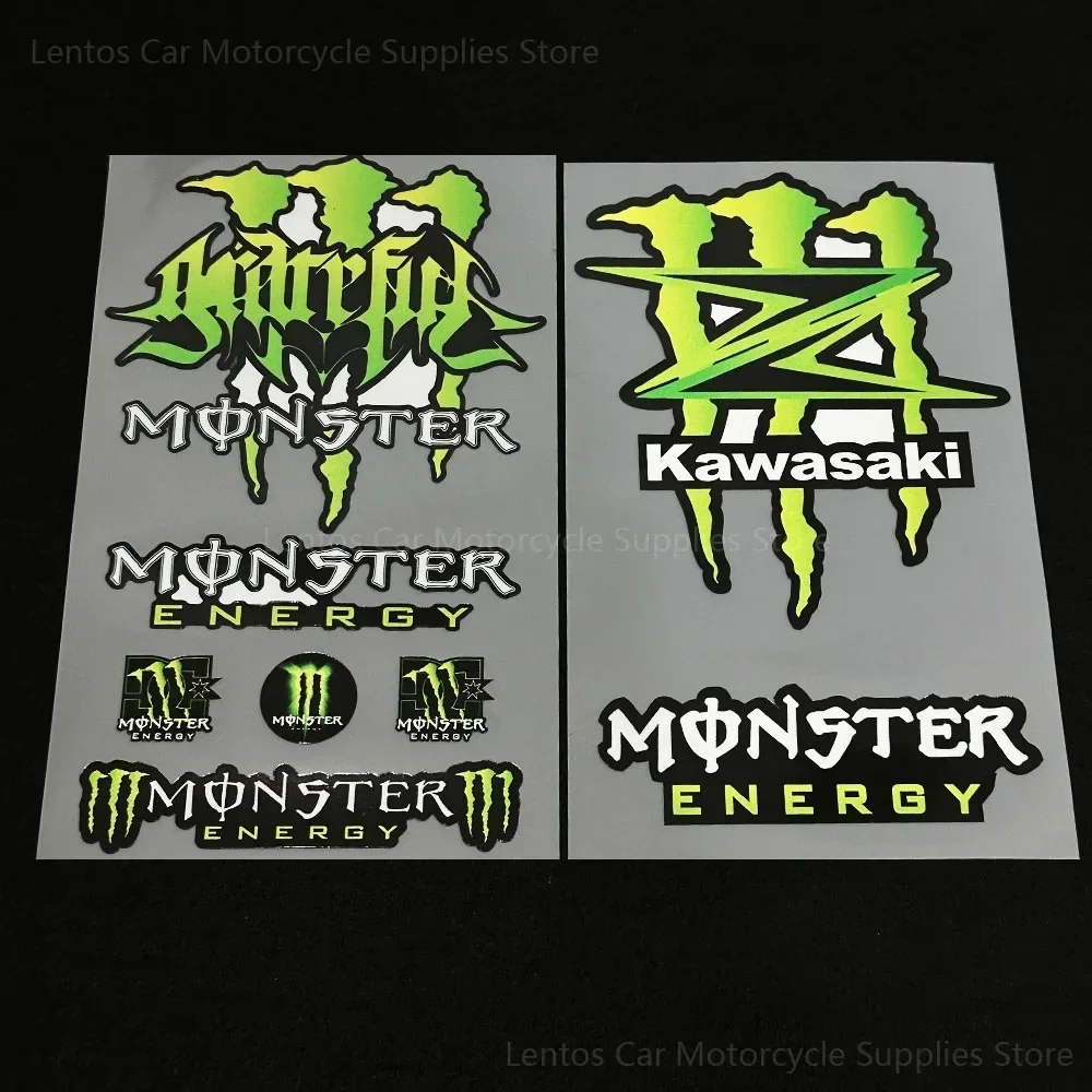 For Monster and Energy Motorcycle Side Strip Sticker Car Vinyl Decal  All Motorcycle Sticker Reflective Stickers Car Decoration