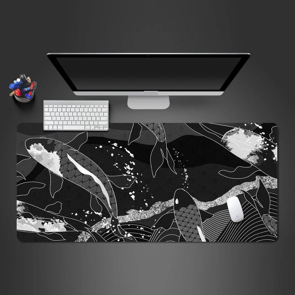 

Ink Fish Mouse Pads Artist Guitar Mouse Gamer Keyboard Office Accessories Gaming Mat Big Mousepepad Kawaii Desk Table computer