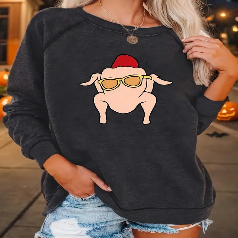 

Зима-Осень, большие размеры, женский свитшот, одежда, модные очки с принтом, машинная стирка, дышащая ткань, модная