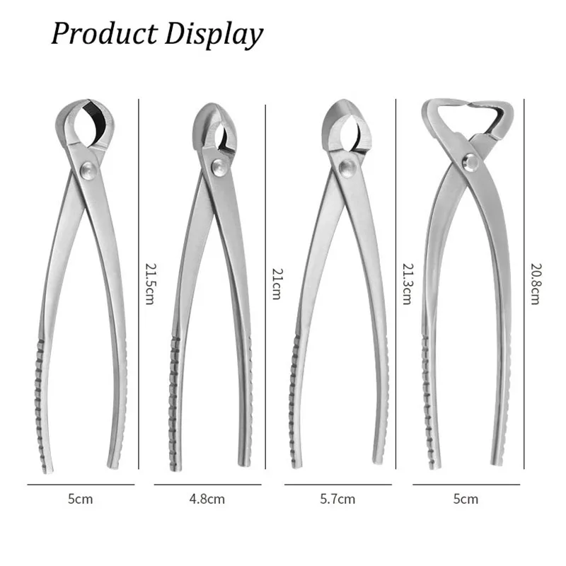 1 قطعة 210 مللي متر الفولاذ المقاوم للصدأ بونساي أداة مقبض/سلك القاطع جذع الفاصل الكرة تلميح المقصات 3Cr13 الصلب HRC56 المضادة للانزلاق قبضة #2