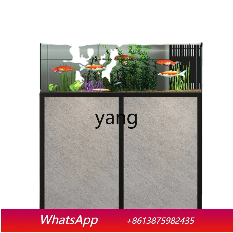 

cx Simple Fish Tank Shelf Solid Wood Base Cabinet Metal Frame Stainless Steel Base Closed Turtle Tank