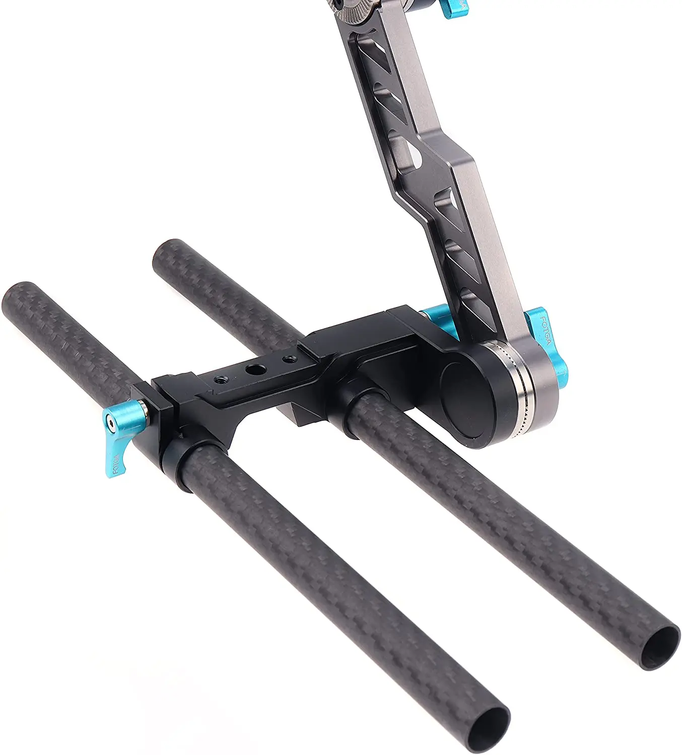 Aste per binari in fibra di carbonio per fotocamera da 2 pezzi da 15mm 6/8/10/12/16 pollici per il sistema di supporto della guida dell'asta di messa a fuoco Follow DSLR Shoulder Rig Matte Box