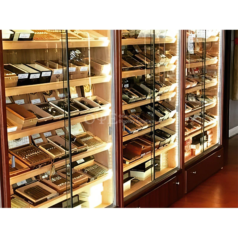 

custom.Customized Smoke Shop Showcase Counter Cabinets Cigar Lockers Closet Display Rack Showcases