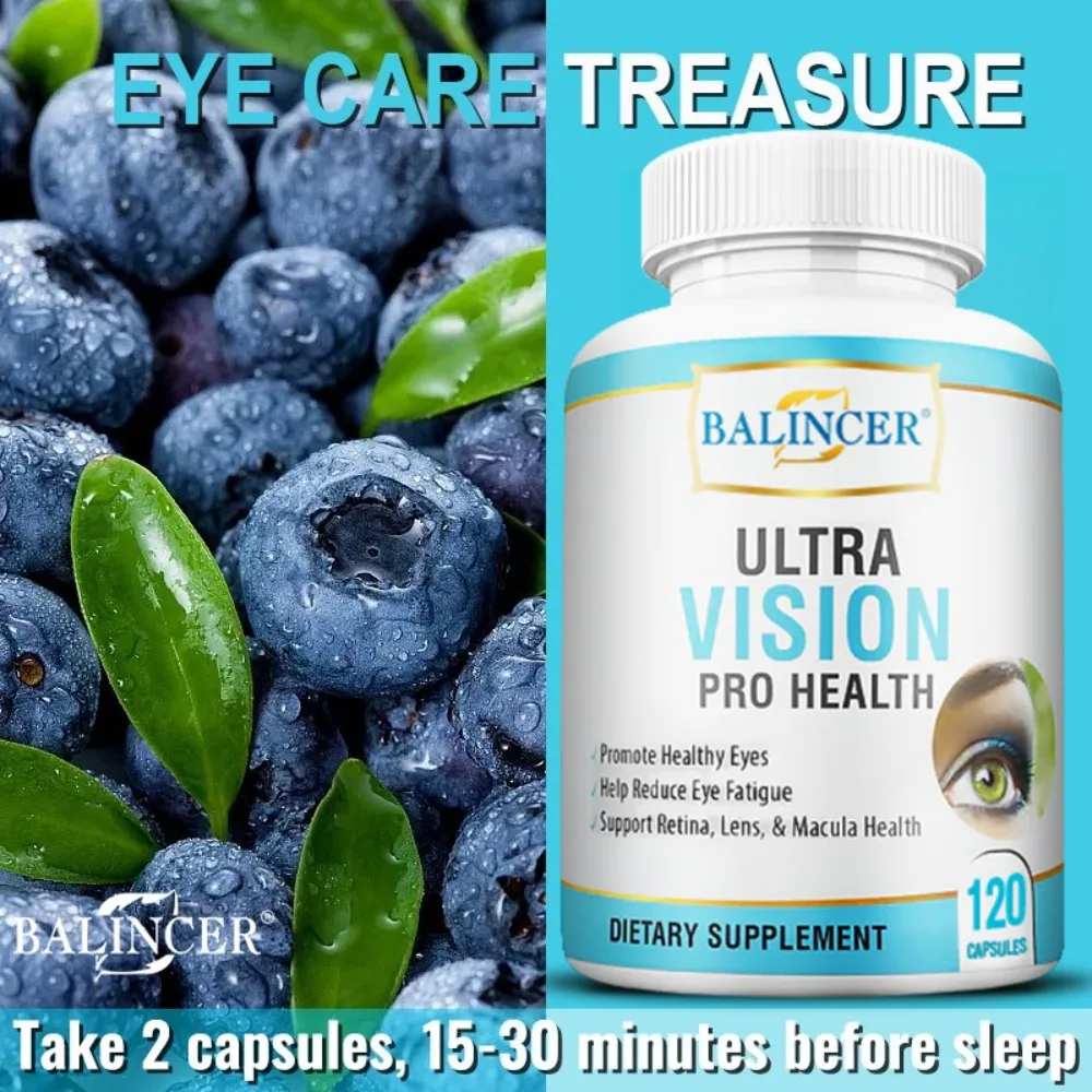 Lutein with Bilberry, Vitamin A and Zinc - Eye Health Supplement, Supports Vision and Retinal Health