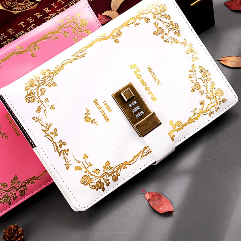 A5 B6 Handbook with Lock Password Book Creative Thickening Couple Diary Student Gift Birthday Notebook Sub