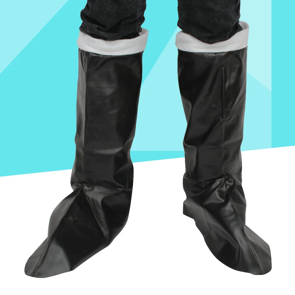 

Christmas Performance Boots Cover Kids Teenagers 10 13 Years Premium PU Shoe Cover Stage Cosplay Props Santa Claus