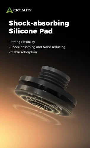 Imagen 2 del producto Almohadillas de silicona Creality que absorben los golpes, 4 Uds., flexibles y fuertes para piezas de impresora 3D K1/K1 Max/K1C/K1 SE/Ender-3 V3/V3 Plus/Hi
