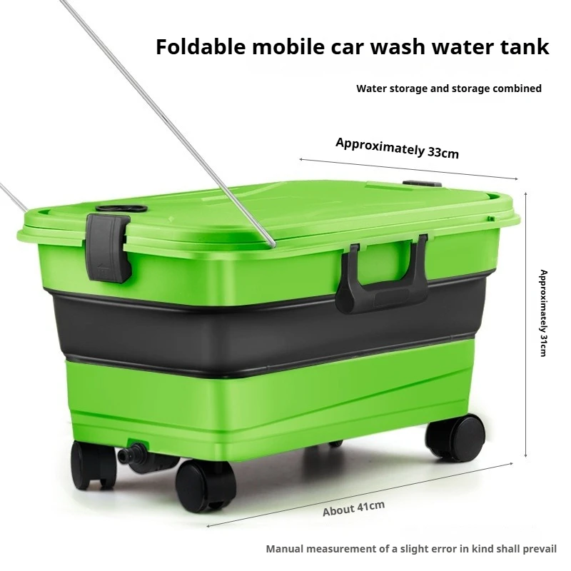 22L Car Wash Water Tank Car Wash Accessories Car Wash Water Gun Bucket Household Mobile Folding Bucket Outdoor Storage