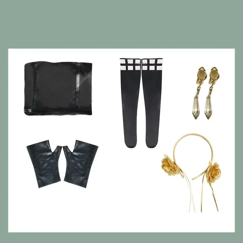 فستان تنكري جديد لعام 2025 من Anime Spy X Family Yor Forger طقم تنورة باللون الأسود والأحمر ☆ ☆ ☆ أأ