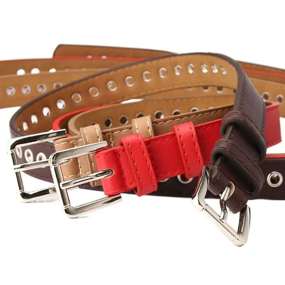 العصرية فاسق بسيط للرجال بنطلون فستان رقيق دائرة دبوس مشبك الجينز بولي حزام حزام جلد حزام الخصر حزام الخصر حزام الخصر #2