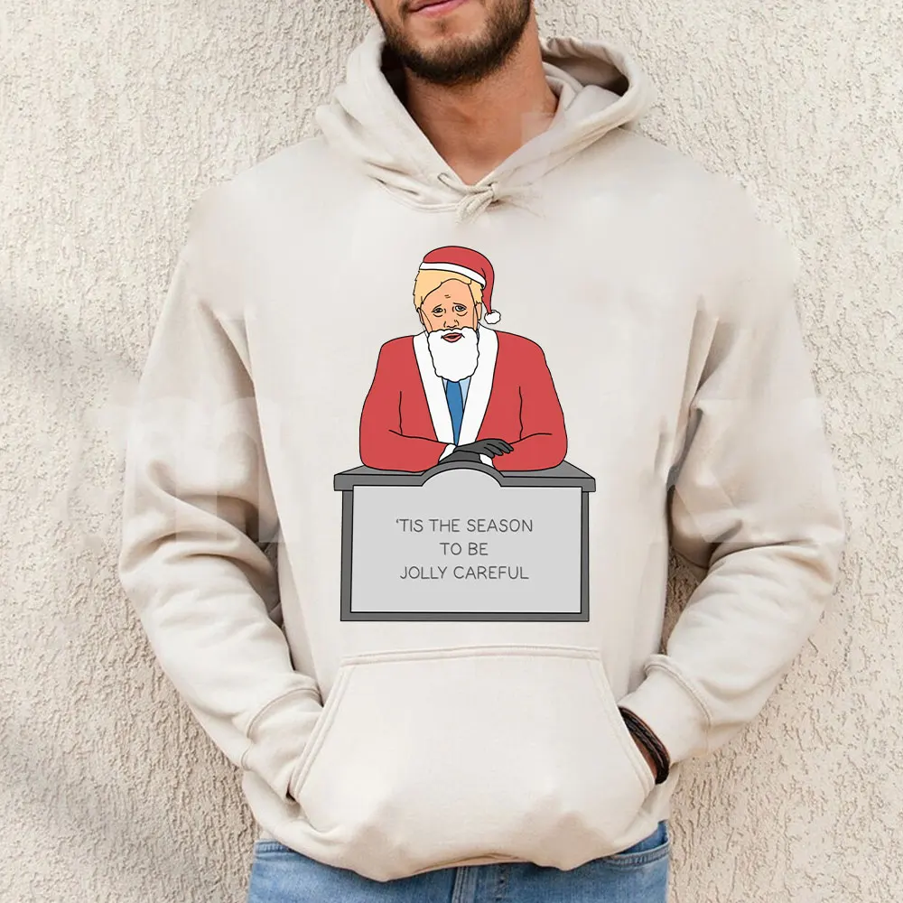 Funny Ugly Christmas THE SFASON TOBE JOLLY CAREFUL Sweater Design Xmas Pullover Hoodie Autumn New Products Men's Set Tracksuits