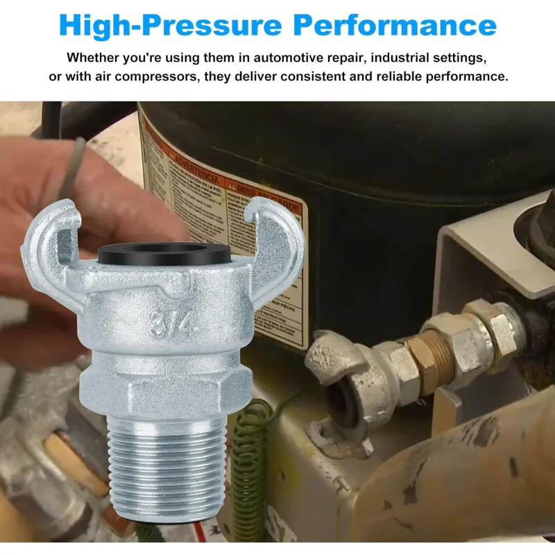 3/4 시카고 피팅 호스, NPT 수나사, 범용, 철제 2 러그 유니버셜 커플링