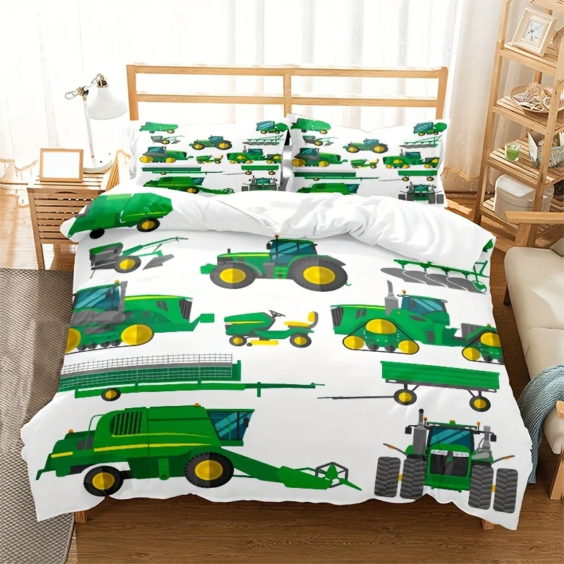 

3pcs Monster Truck Duvet Cover Blue Car Bedding Set For Boys Teens Girls Room Decor Truck Duvet Cover With 2 Pillowcases No Core