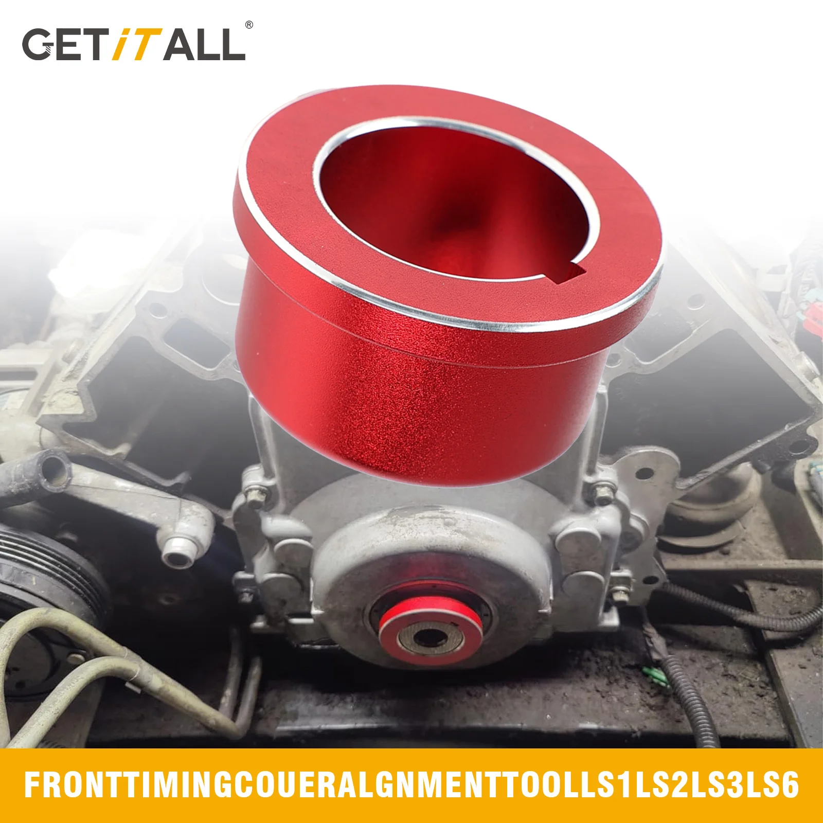 

GETITALL LS Заготовка крышки ГРМ, алюминиевая передняя и задняя крышка, комплект уплотнений для инструментов для выравнивания, установщик уплотнений для двигателей серии LS