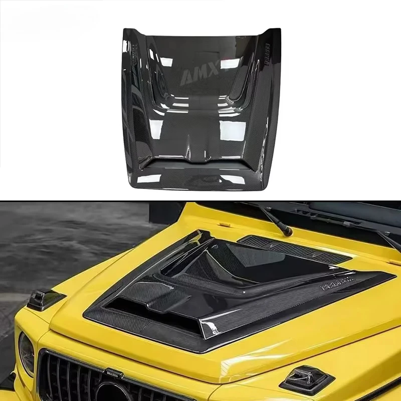 New Prepreg Dry Carbon Fiber G800 BRBUS Hood Bonnet Body Kits for Mercedess G W465-Bolt-On High Quality