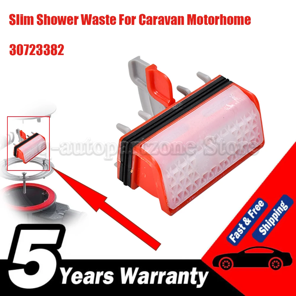 

30723382 1 шт. тонкий душ для отходов со съемным фильтром для волос для каравана, дома на колесах, быстрая дренажная система, мембранный уловитель