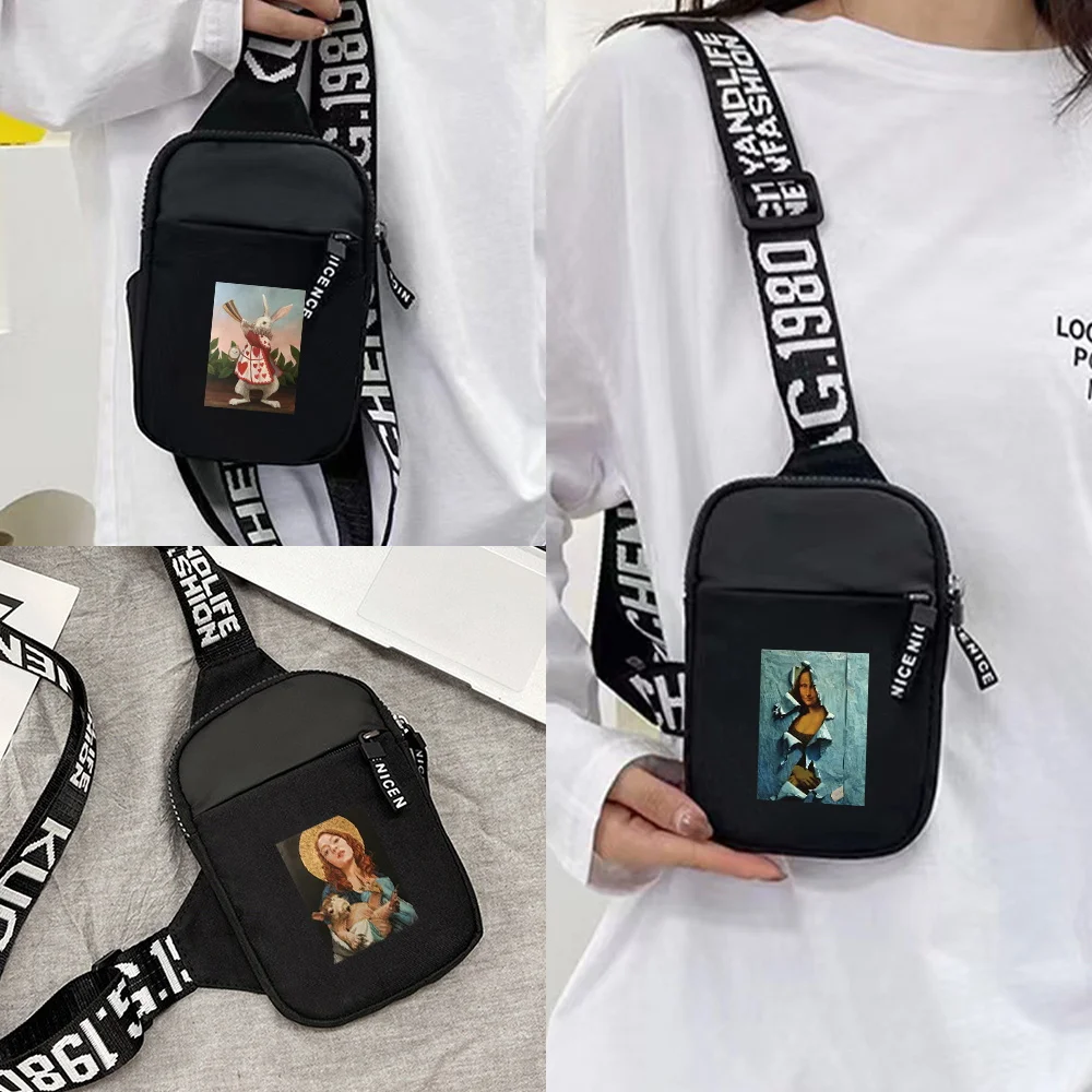 

Chest Bag Men's Casual Crossbody Bags Large Capacity Shoulder Funny Series Trendy Multi-functional Sports Chest Pack