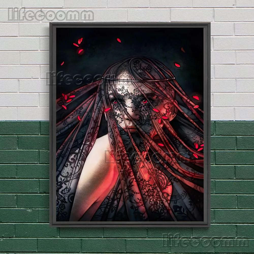 Tremere Vampire And Fantasy Hunter Vintage Wall Art Canvas Painting Shaman Crow Witch Art Poster And Print Home Decor Unframed