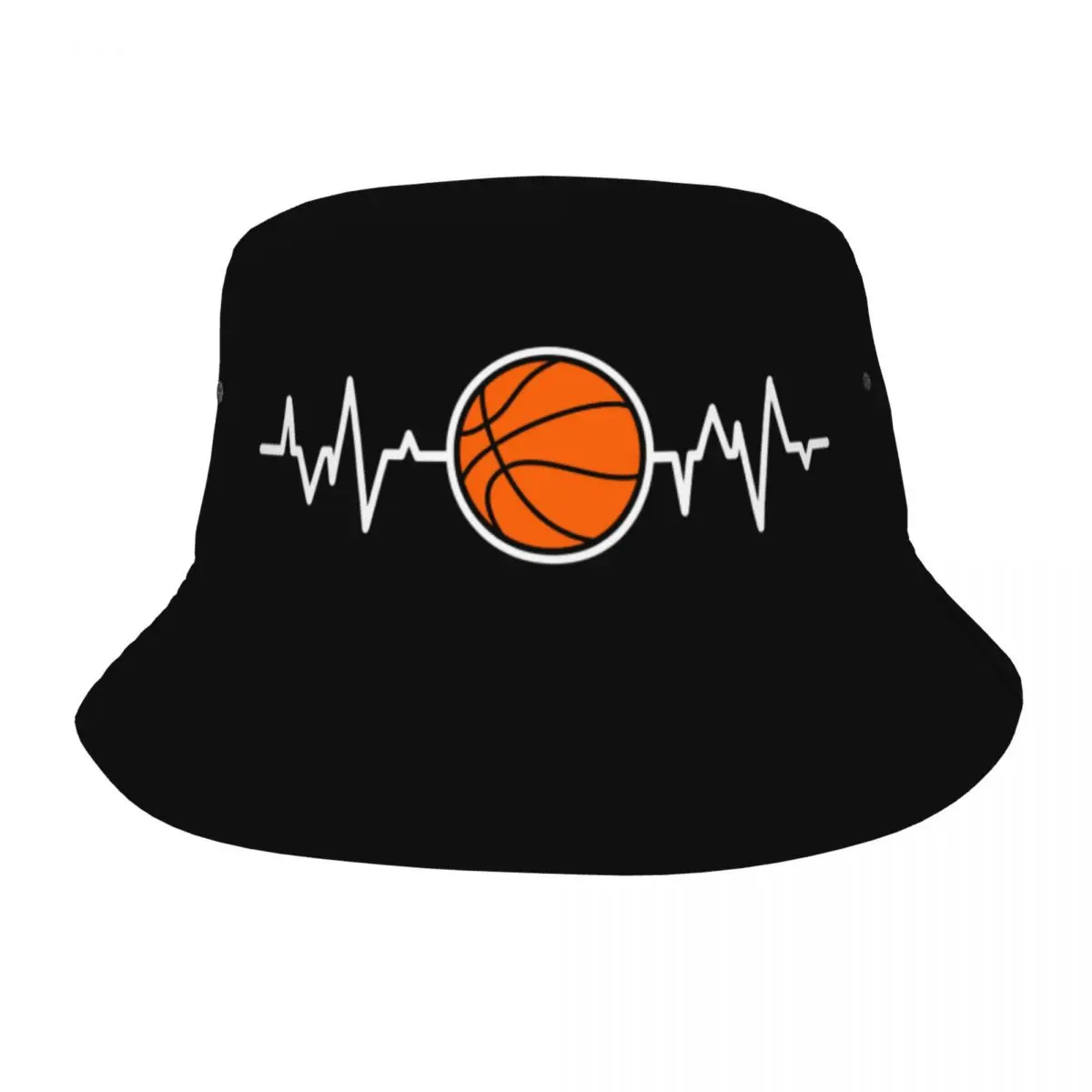 

Баскетбольная панама с сердцебиением на заказ для мужчин и женщин, спортивная уличная солнцезащитная летняя кепка для кемпинга