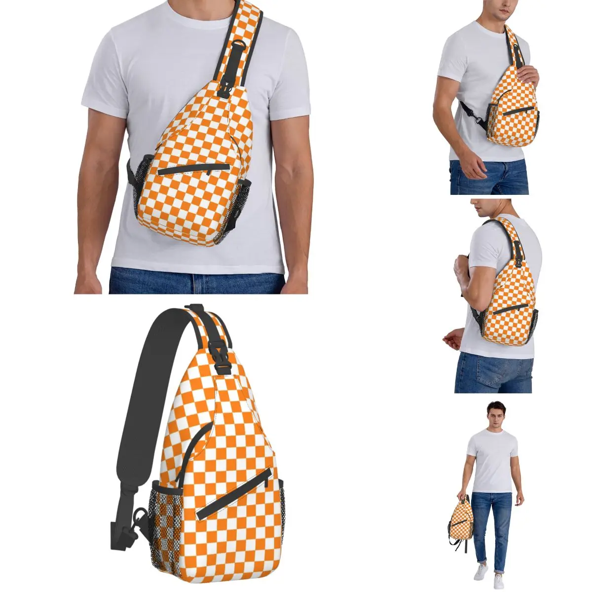 Ut Knoxville نهاية المنطقة متقلب Crossbody الرافعة حقائب نمط الصدر حقيبة كرة القدم الكتف حقيبة الظهر Daypack المشي لمسافات طويلة الرياضة في الهواء الطلق