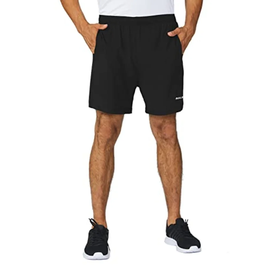 

Men's 5" Running Athletic Shorts for Workout Gym Tennis Sports Lightweight Quick Dry with Zipper Pocket
