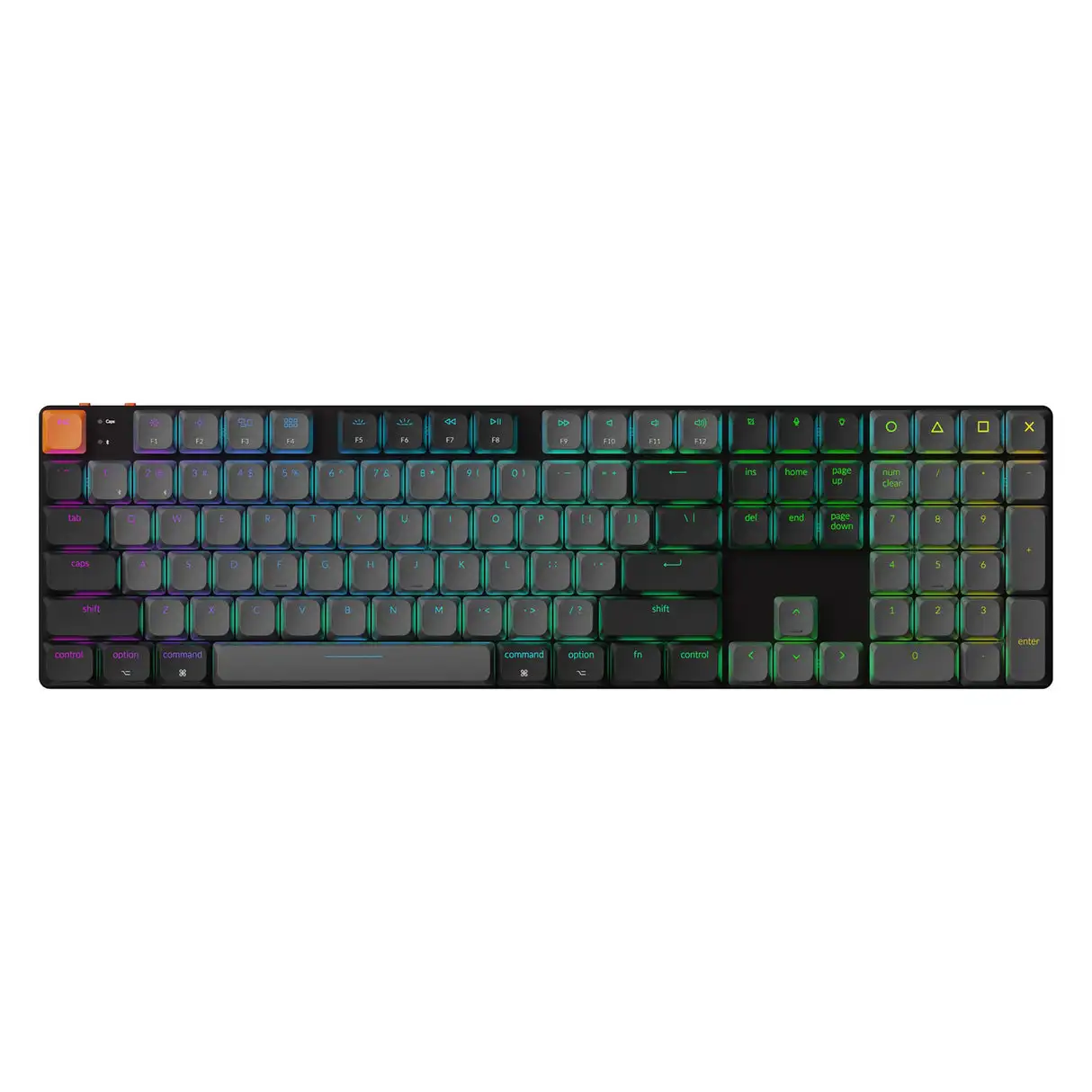 Keychron K5 V2 QMK Wireless Custom Mechanical Keyboard RGB Backlit Low-Profile Switch Double-Shot PBT Keycaps