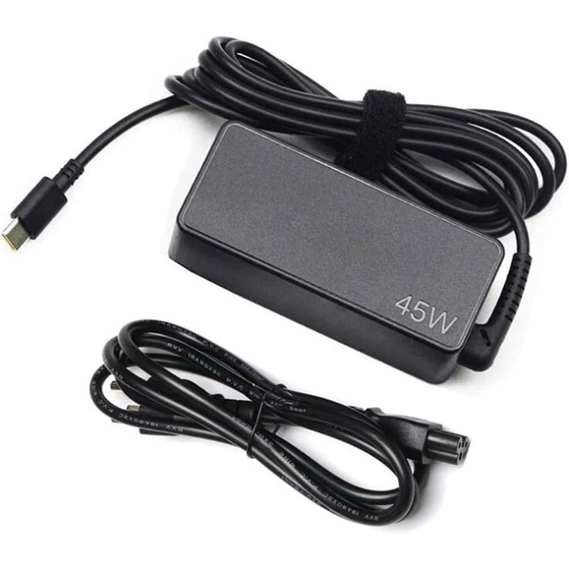 45W USB C Laptop Charger For Lenovo Chromebook 100E 300E S330 C330,Thinkpad Yoga L13 E14 E15 L14 L15 AC Adapter,US Plug