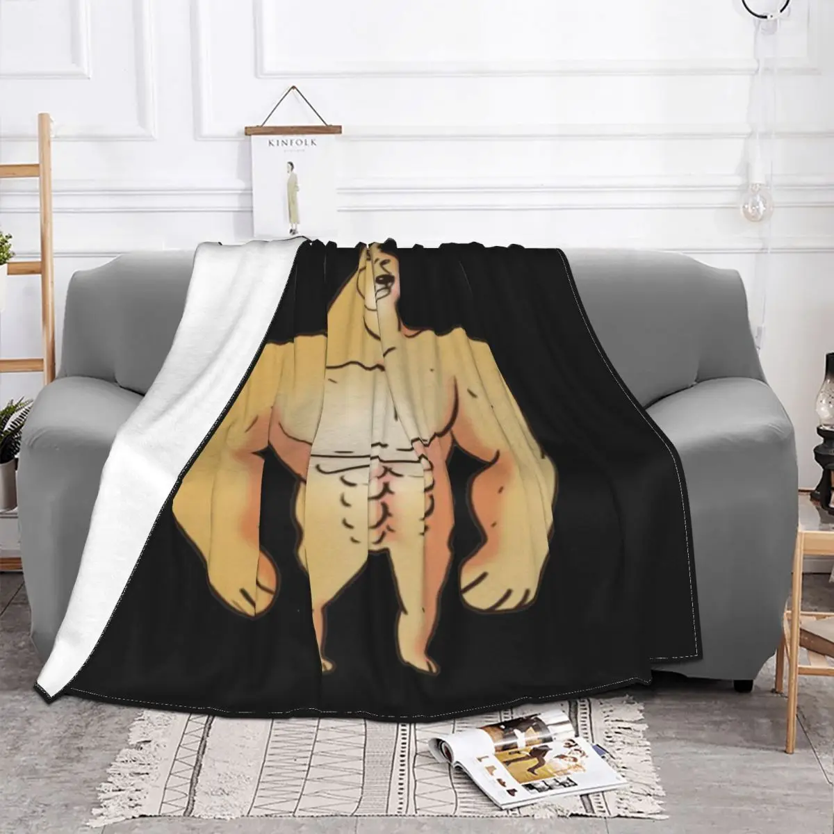 Big Swole Doge 143 Plush Couple Blankets Custom Blanket Personalized Throw Blanket