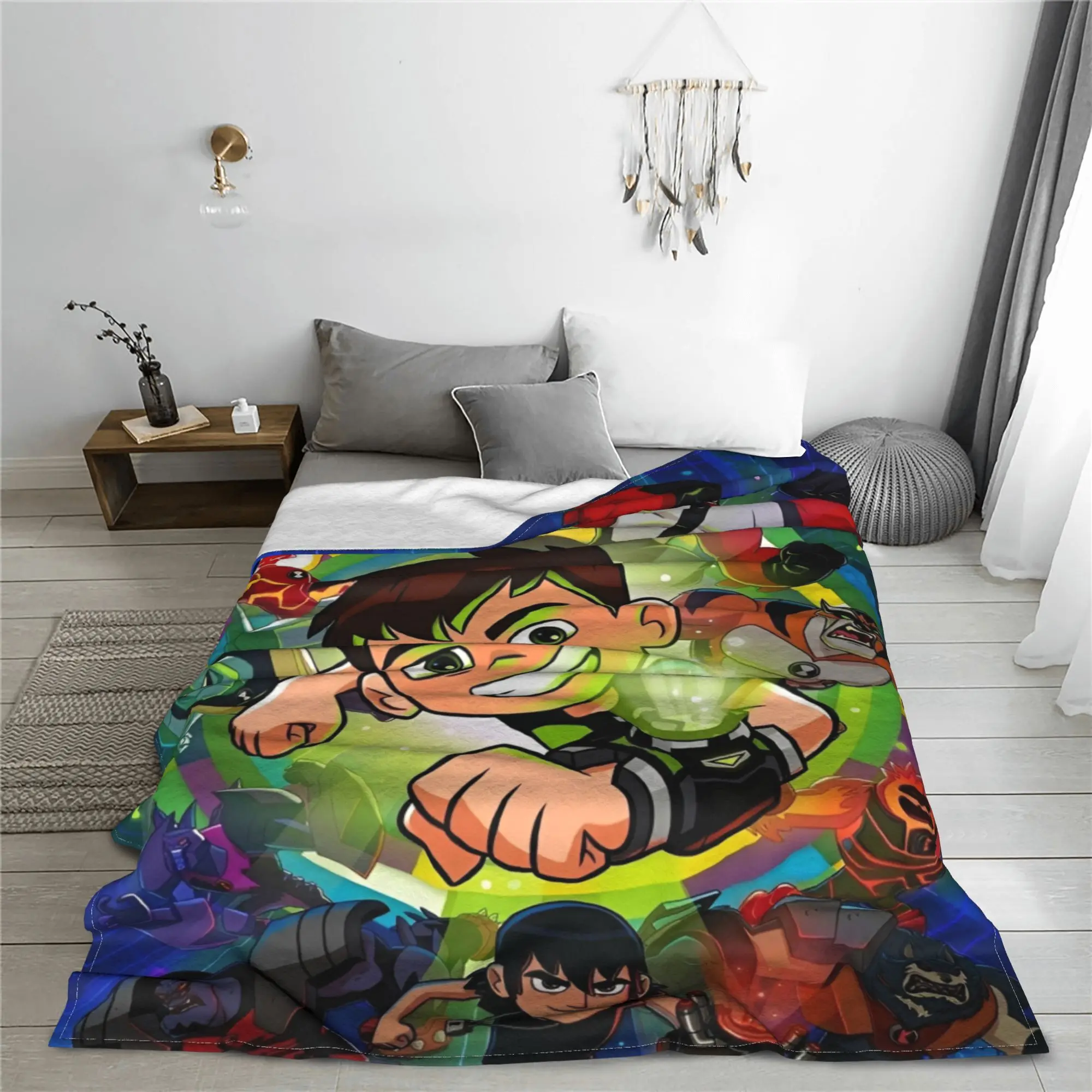 بطانية Ben 10 Omnitrix Heroes، بطانيات دافئة رائعة ومطعم منزلي للخريف/الشتاء، #3