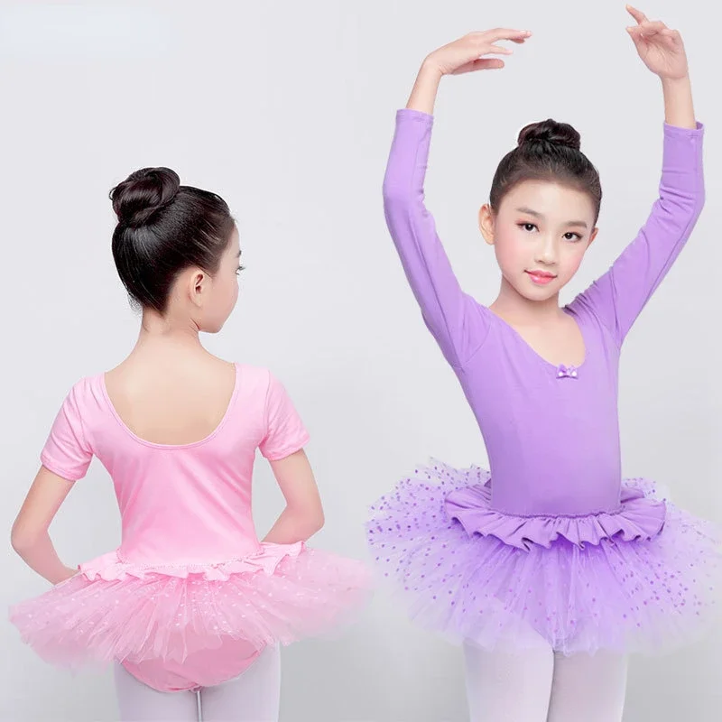 Vestido elegante con tutú de Ballet para niña y niño, ropa de baile, leotardos de gimnasia, trajes de Ballet, vestido de princesa, novedad