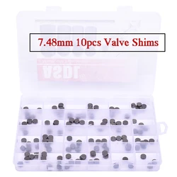 Motorcycle Diameter 7.48mm Adjustable Complete Valve Pad Shim Kit For Honda Suzuki Yamaha Kawasaki 1.2-3.5 1.225-3.475