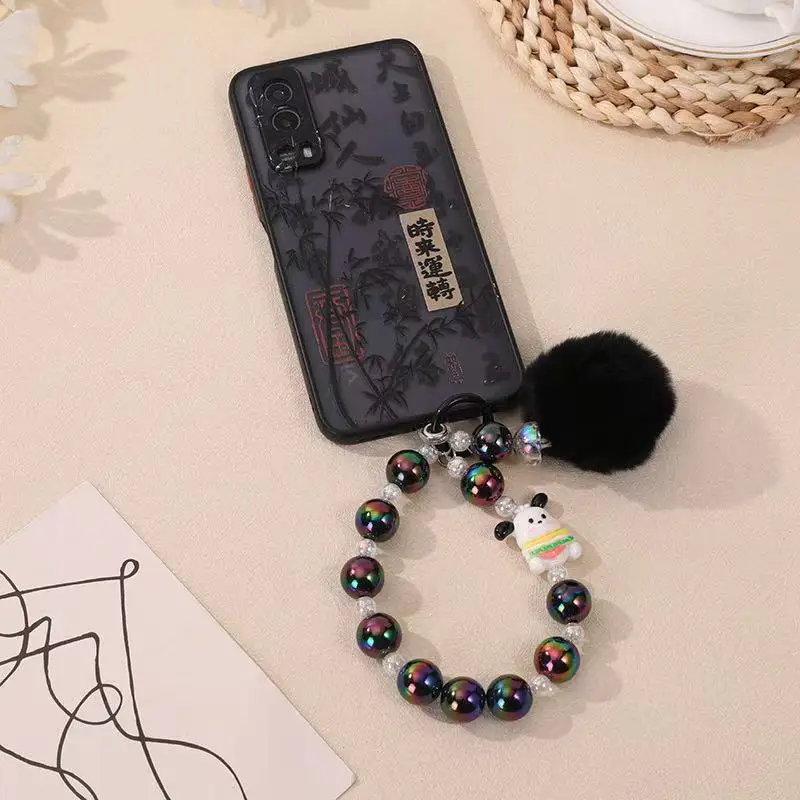 سانريو ميلودي مرحبا كيتي كورومي سينامورول قضية الهاتف المحمول سلسلة الكاميرا شنقا الديكور مرسومة باليد حبة سلسلة الهاتف #2