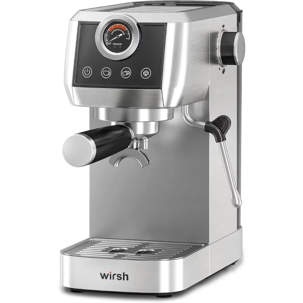 Espressomaschine, Drash 20-Bar-Espressomaschine, kunststofffrei, Espresso-Kaffeemaschine aus Edelstahl für Espresso/Latte/Cappuccino