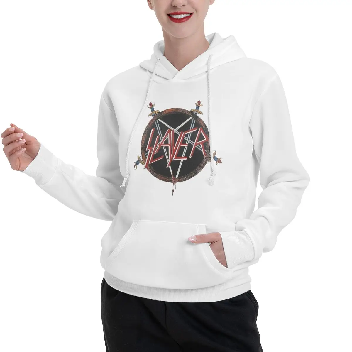 

Толстовки с логотипом Slayers для пар, мужские и женские повседневные пуловеры, модная уличная одежда с длинными рукавами, осень-зима